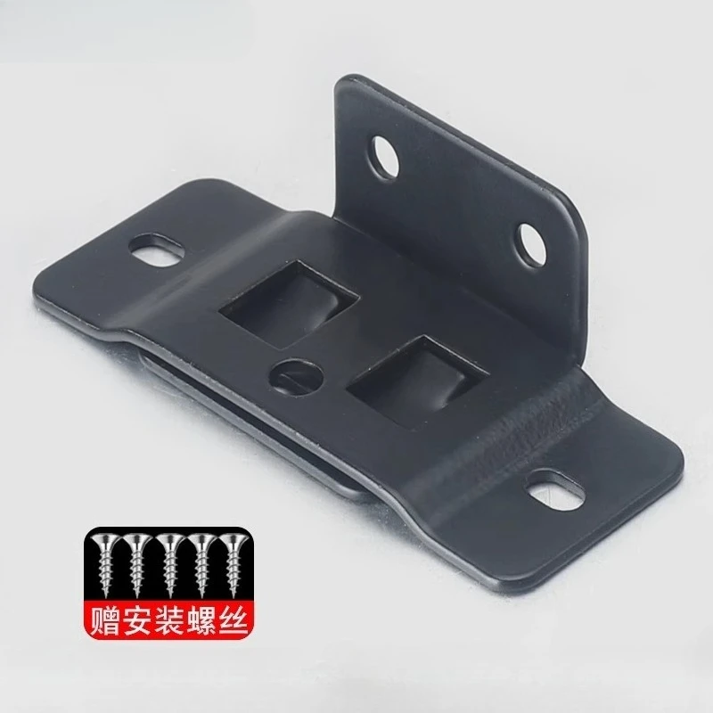 Two-piece corner shelves, cabinet hangers, bed board hangers, furniture assembly and connection parts