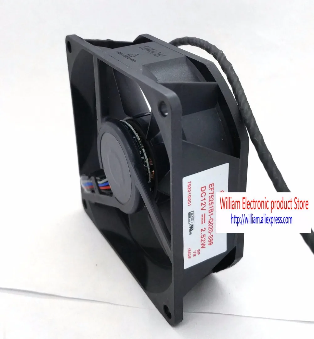 The Cooling Fan for Projector EF75251B1-Q020-S99 DC12V 2.52W 75*75*25MM 4Lines
