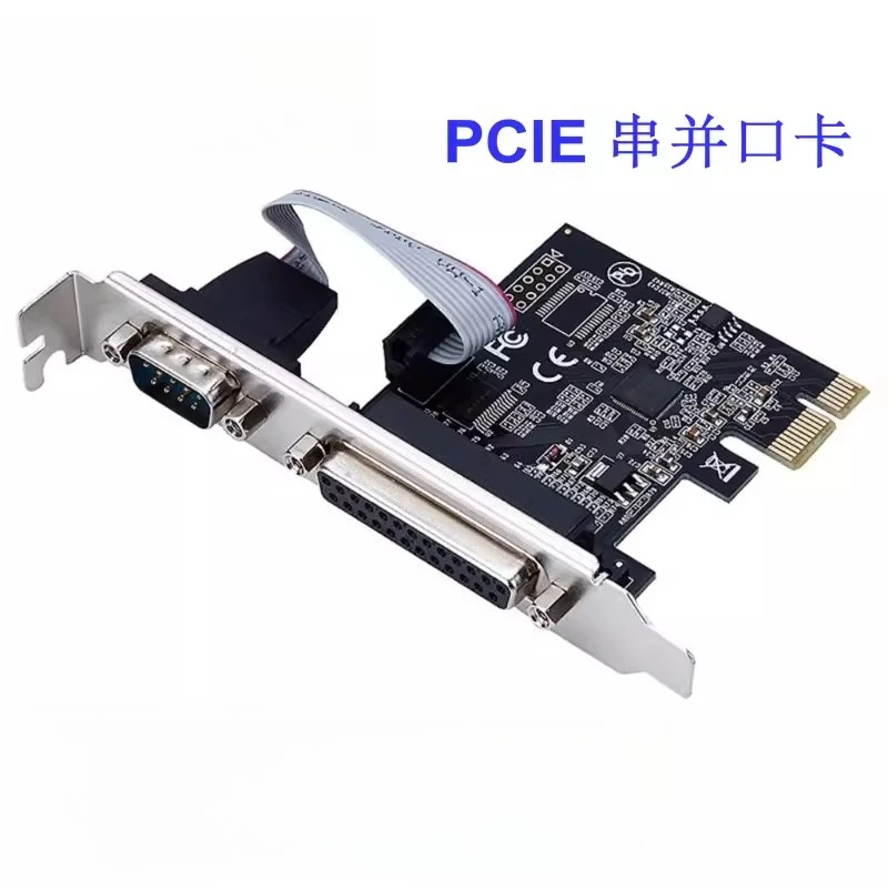 PCI-E to Parallel Serial Combo Card 1 Parallel 1 Serial RS232 COM Port 9Pin 25Pin High Speed Adapter