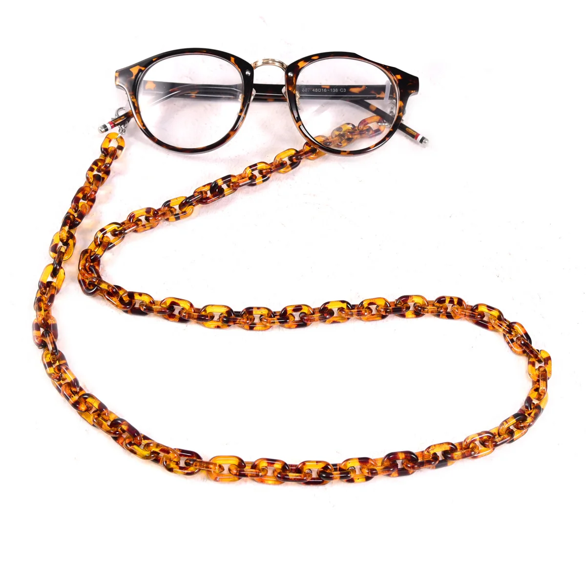 

OLLYMURS, хит продаж, акриловая веревка для маски, цепочка для очков, 25 цветов, черепаховый черепаховый принт, многоцветная вогнутая веревка для очков