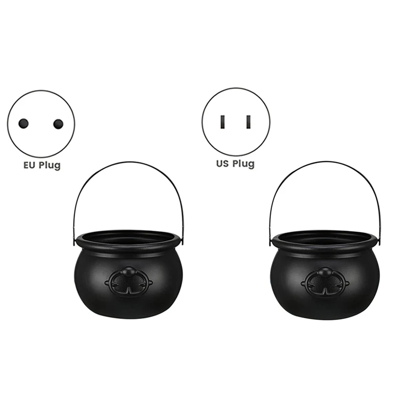 

Halloween Witch Cauldron Fog Maker 12 LED Lights Halloween Party Mist Maker Water Fountain Fog Machine Halloween