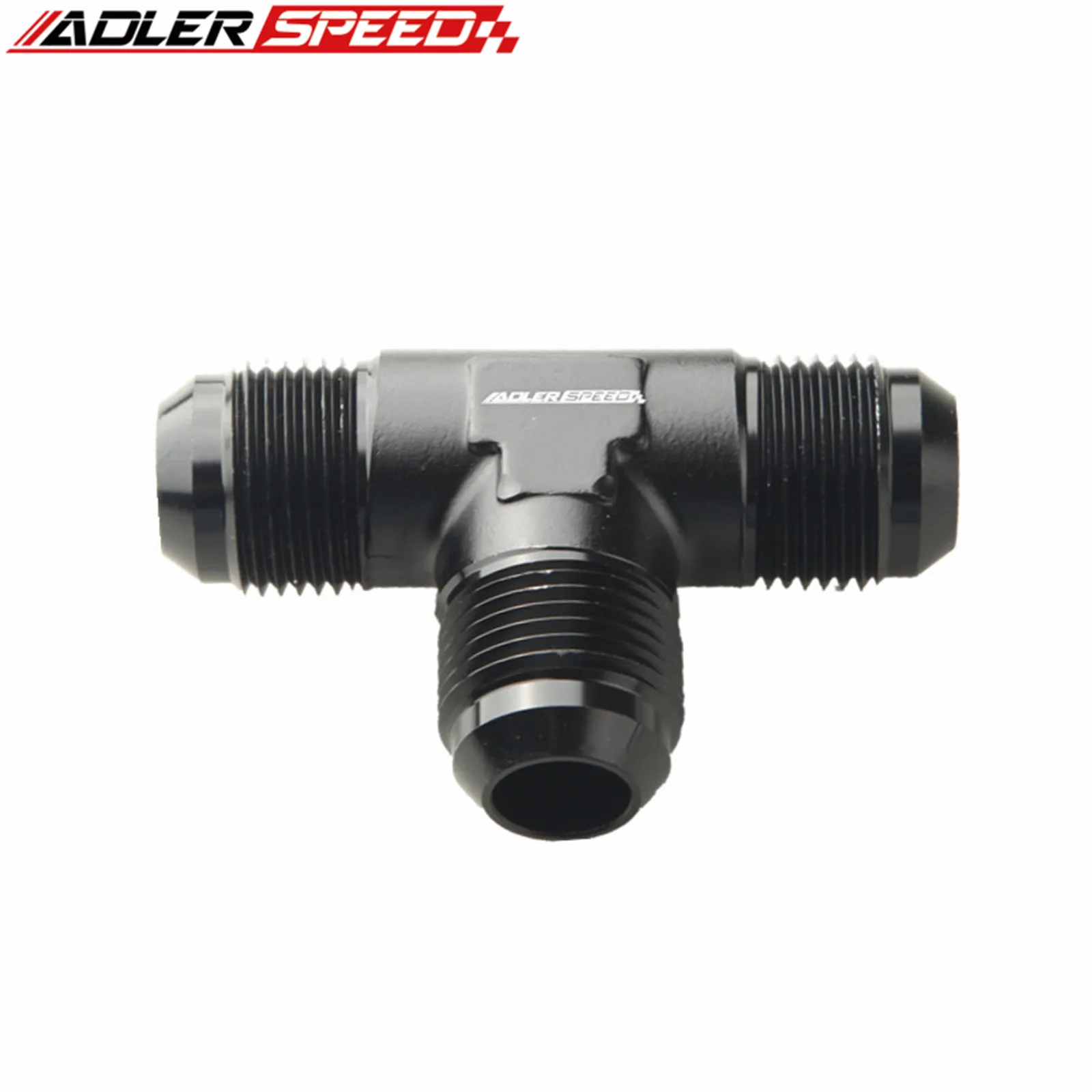AN4 AN6 AN8 AN10 AN12 Universal Aluminum Hose Tee Connector Fitting Male To Male Female Tee On Side Thread Fitting Adapter Black