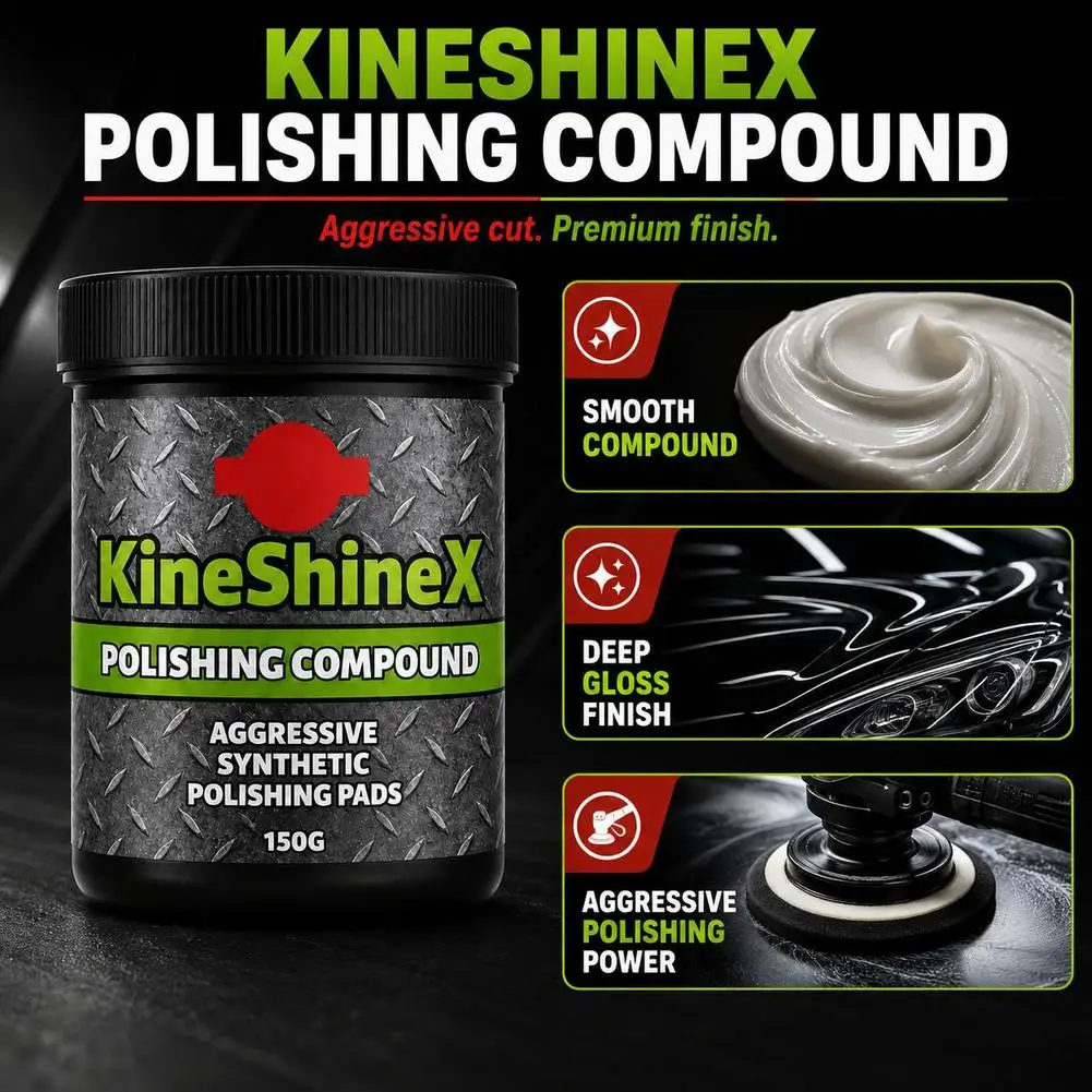 Car Scratch Remover Polishing Compound Wax Cream Kit Synthetic Sponge Pad Metal Stone Plastic Ceramic Paint Maintenance