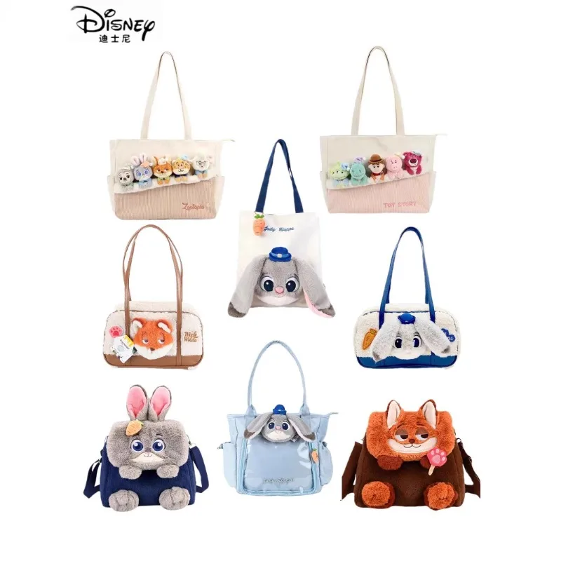 

Disney Zootopia Judy Plush Backpack Kawaii Cartoon Anime Embroidery Accessories Nick Wilde Crossbody Bag Men's and Women's Gifts