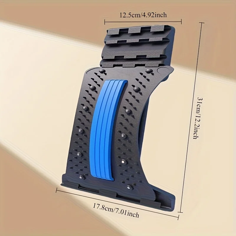 3-Level Adjustable Back Stretcher for Lower Back Pain Relief. Lumbar Cracker Board, Spine Decompression Device. Scoliosis Massag image 4