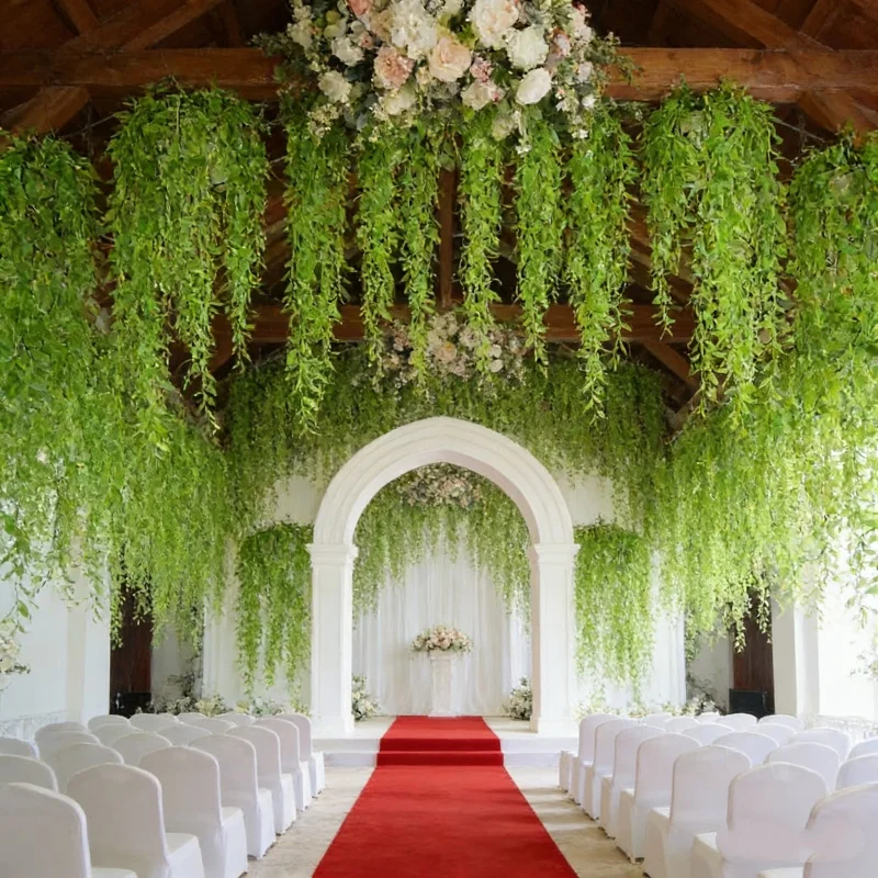 10-Pack Spring Artificial Hanging Eucalyptus Ivy Vines Realistic Plastic Greenery Artificial Ivy Leaf Wall Hanging Decor