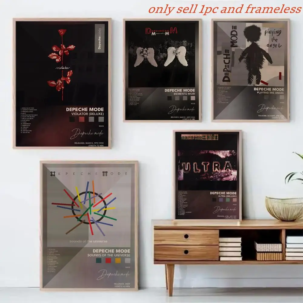 Rock Band D-Depeche Mode Painting Calligraphy Canvas Mural For Interior Walls Crease-Free Beautiful For Living Room Bedroom