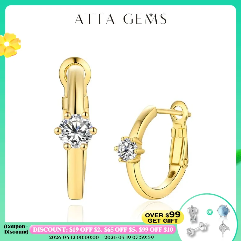 

ATTAGEMS Women’s Earring Test Passed Moissanite VVS1 D Color Round Cut 3.5MM Diamond 925 Sterling Silver Earrings Fine Jewelry