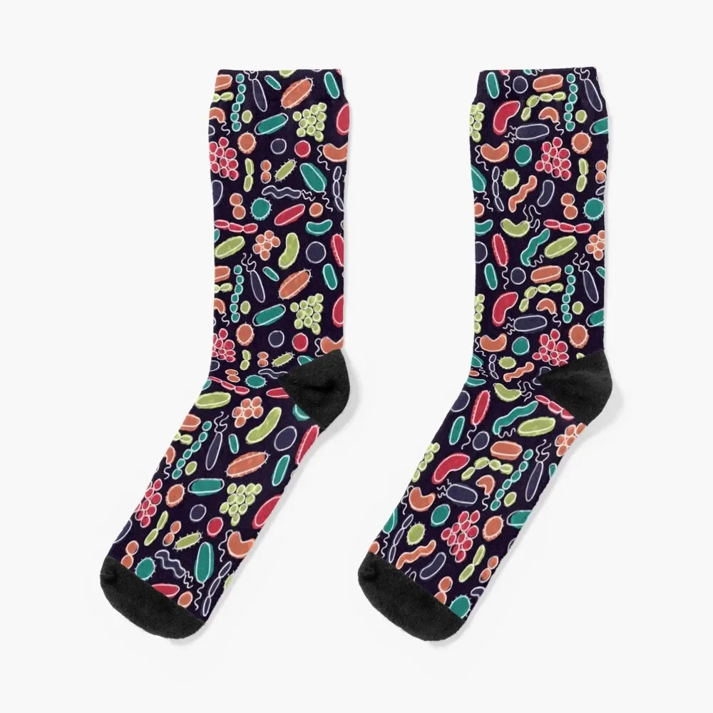 

Painted Microbes - Dark Socks Sports Running Stockings gym Socks Men's Women's