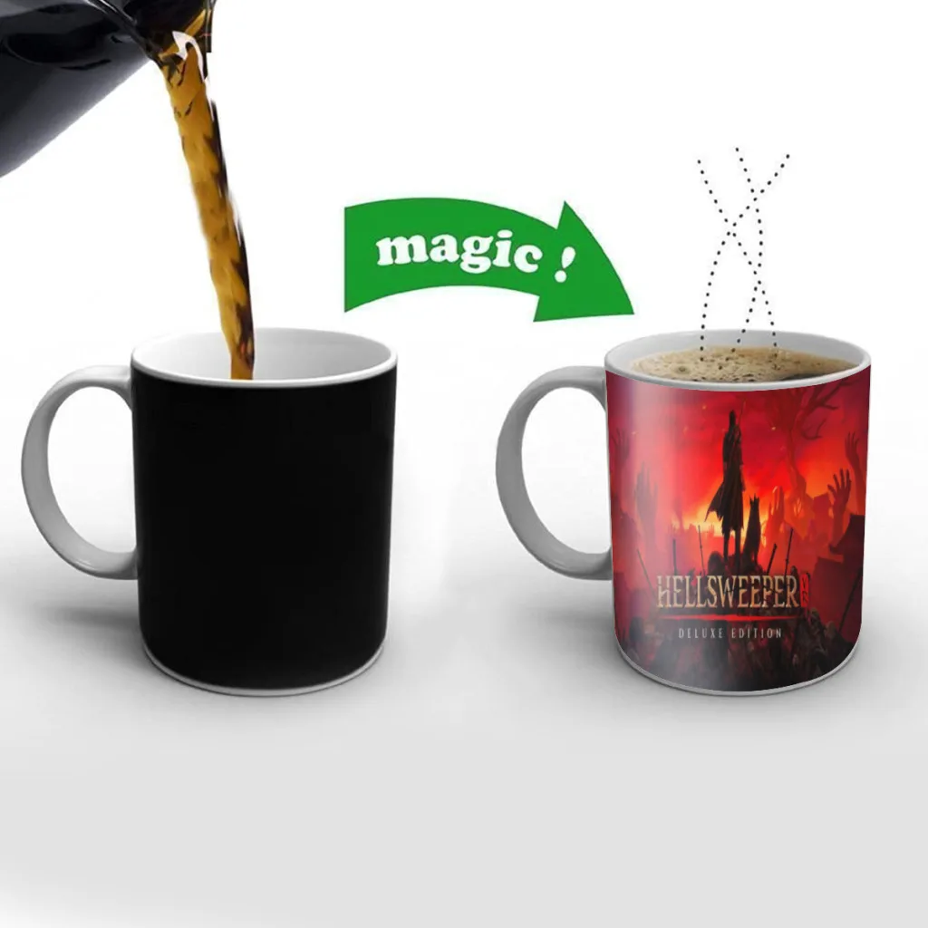 

Hellsweeper-Vr Tea Coffee Mugs Thermal Color-changing Cups Milk Cup Wedding Gifts