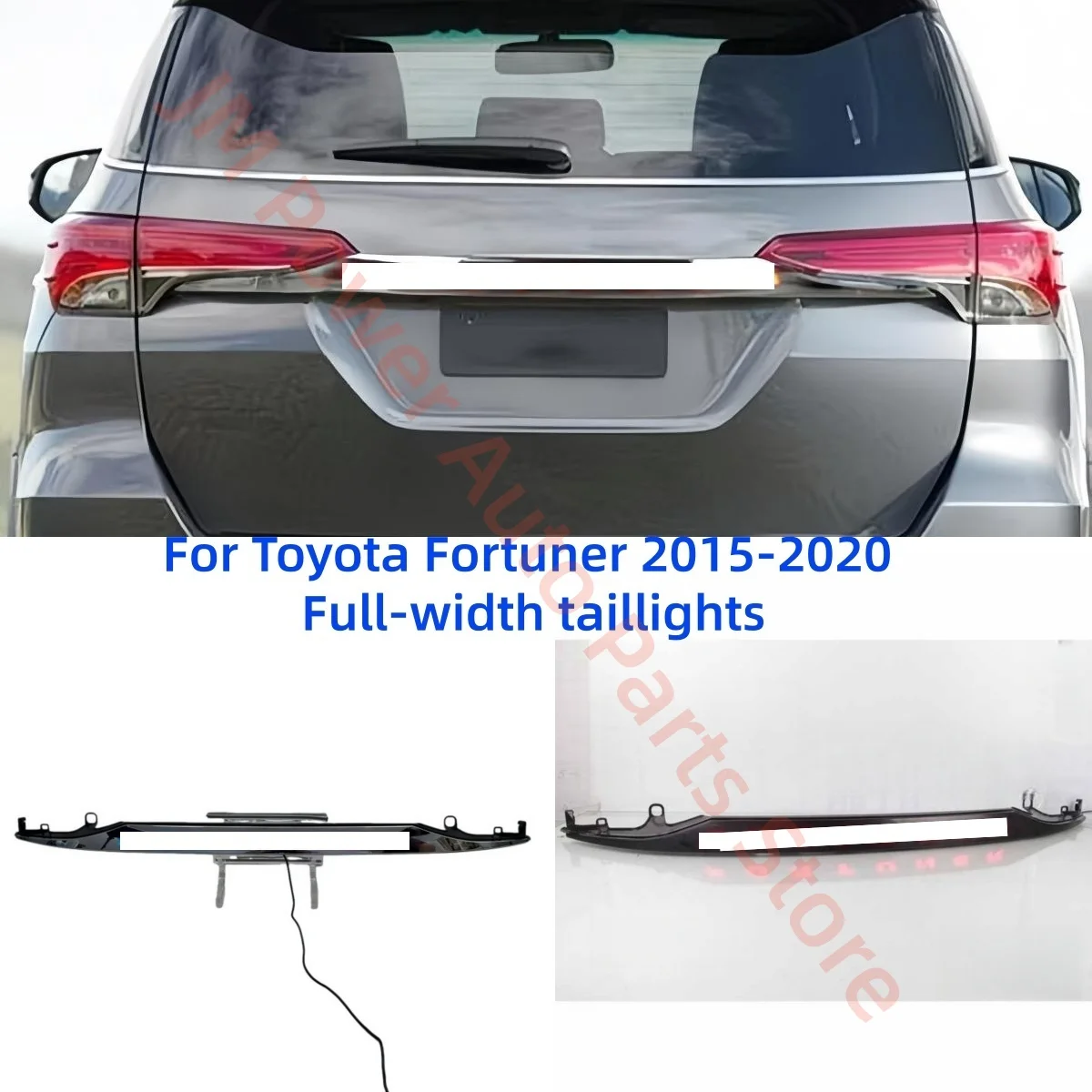 Fit for Toyota Fortuner 2015-2020 LED Full-width taillights Modification Tail lights Flowing Light Turn signal Brake lights GRB