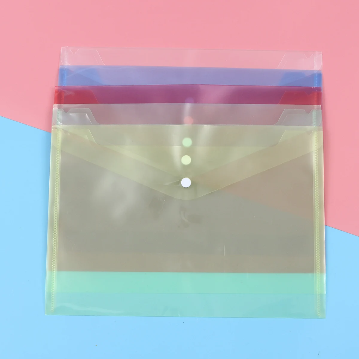 24pcs Transparent Thick Plastic Document Bag File Folder With Zipper For Papers Magazines Business Receipts Portable Organizer