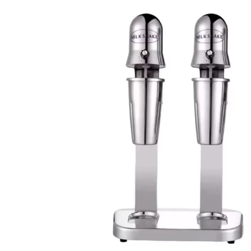 VOKA Deluxe Two-Head Commercial Milkshake Maker-High Speed 180W Motor Food Grade Stainless Steel Blending Rods Multi-Voltage