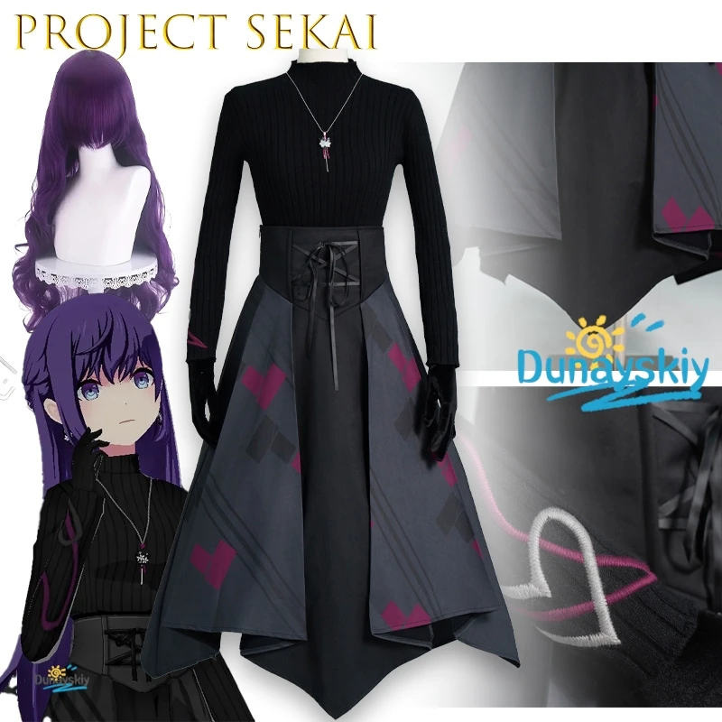 

Asahina Mafuyu Game Project Sekai Cosplay Anime Costume Autumn Goth Skirt Long-sleeved Shirt Lolita Idol Stage Halloween