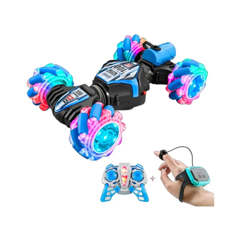 

Cross-border Gesture Sensor Car Stunt 4WD Drift Light Music Spray Remote Control Car Toy