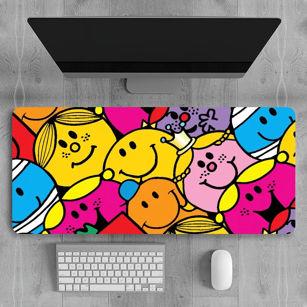 Cartoon M-Mr M-Men L-Little Miss Mouse Pad Office Large PC Computer Keyboard Game Rubber Big Laptop Table Desk Mousepad