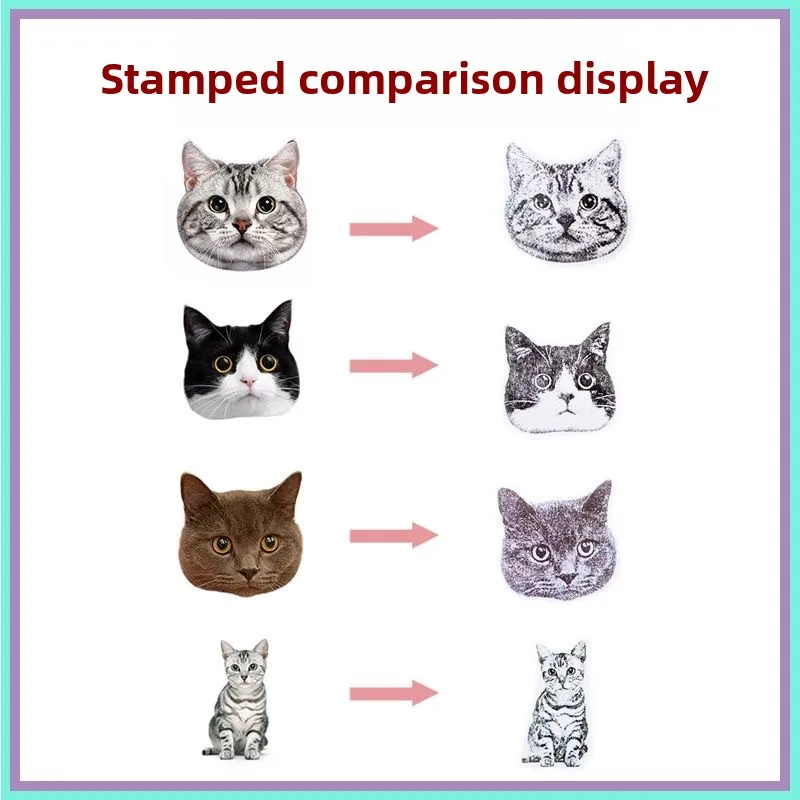 Made Pet Portrait Stamp DIY For Dog Figure Seal Personalized Cat Doggy Customized Memento Chapter for Bookkeeping