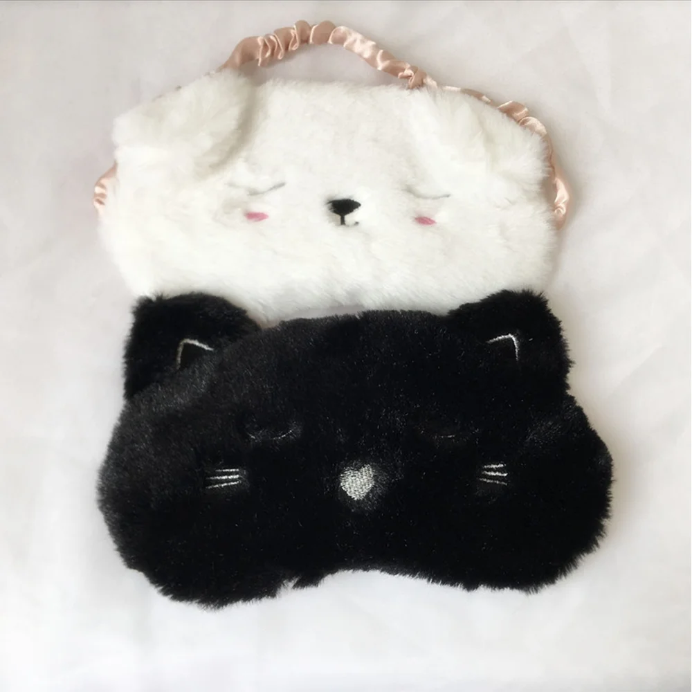 Cute Plush Fashion Animal Sleep eye mask Travel Nap Light proof Eye Cover for Children Aldult to Night Rest Soft and Comfortable