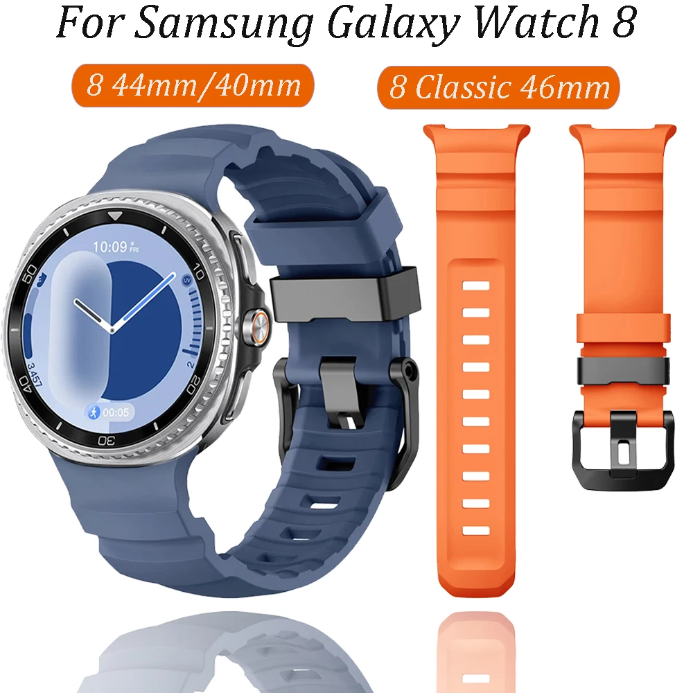 Original Trail Silikonarmband für Samsung Galaxy Watch 8 40/44 mm Sport Bequemes Armband Galaxy Watch 8 Classic 46 mm Correa