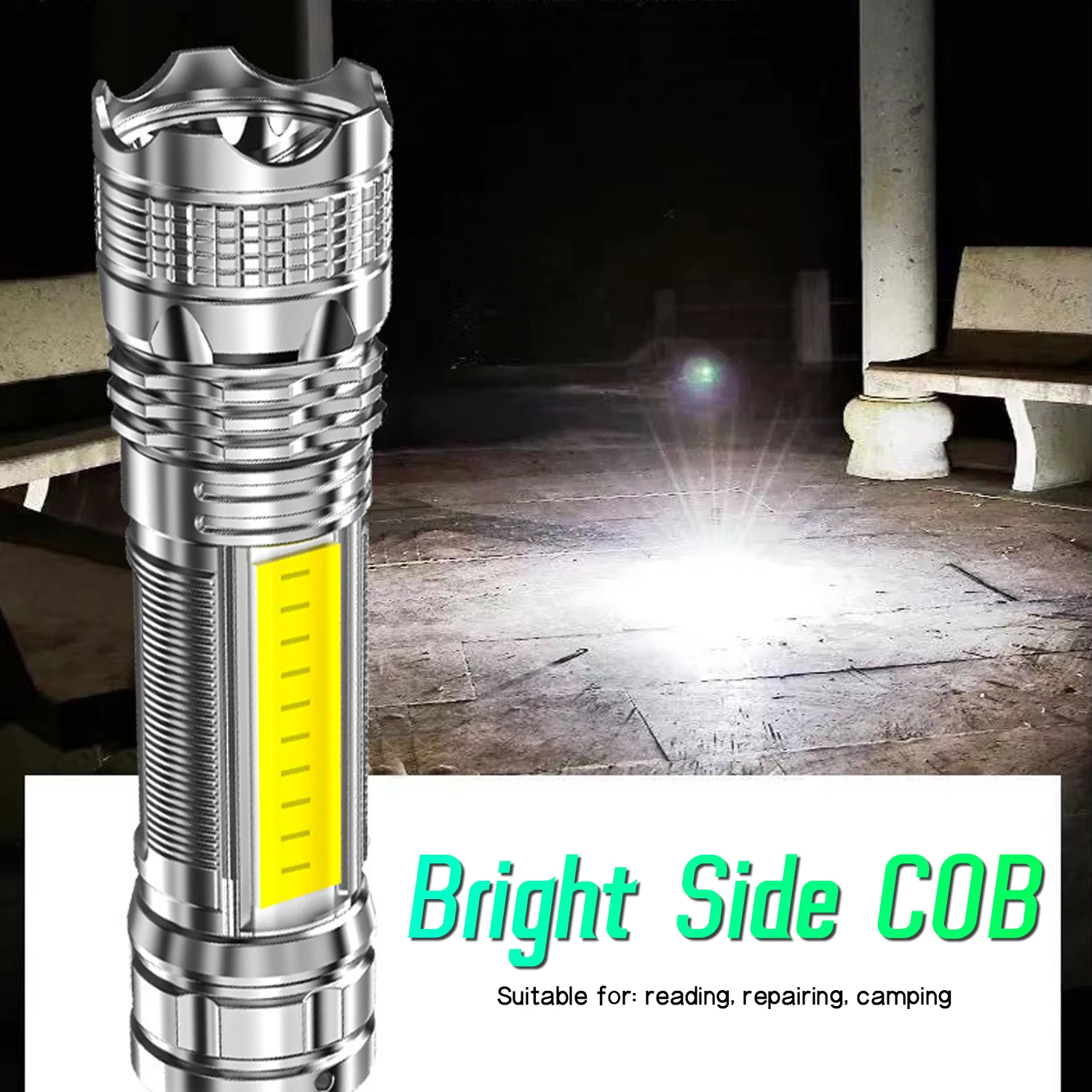 LED Flashlight USB Rechargeable Handlight Mini Portable Strong Light Pocket Small Home Lamp Outdoor Camping Fishing Lantern