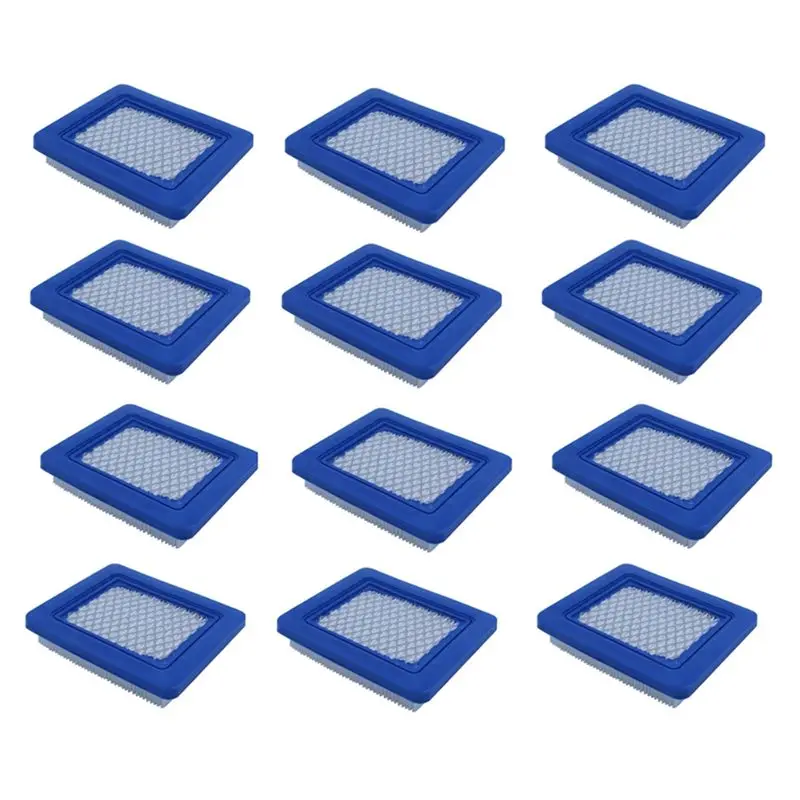 ABUL-For Briggs Stratton 491588S 399959 Push Mower Replacement Lawn Mower Air Filter Cartridge 12PCS Parts Accessories