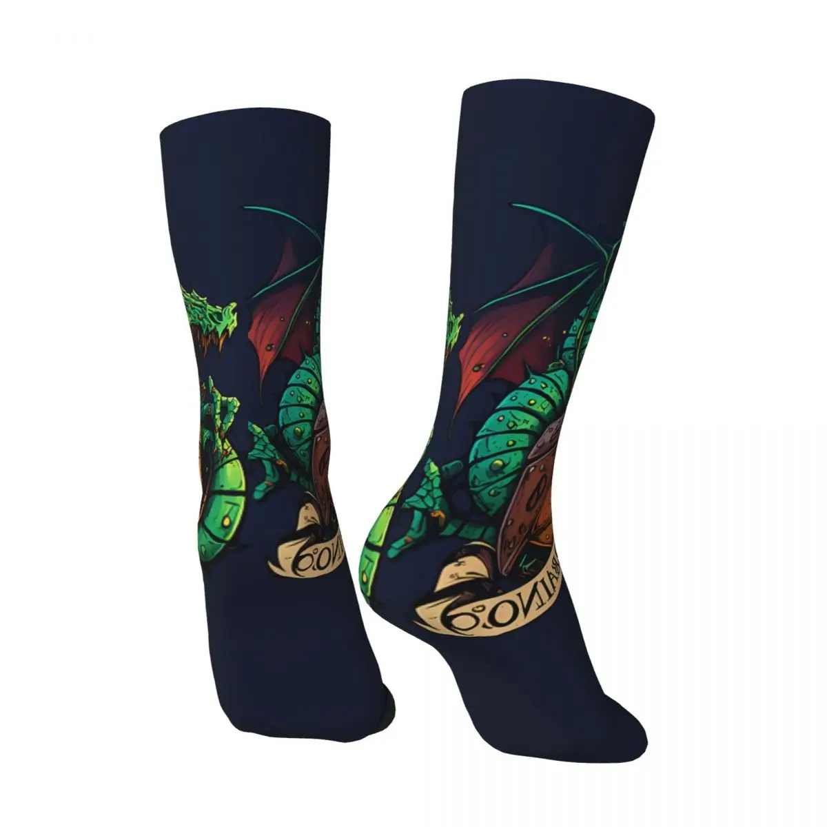 Crazy compression A D20 Sticker Sock for Men Harajuku Dungeons And Isometric Dragons Quality Pattern Crew Sock Novelty