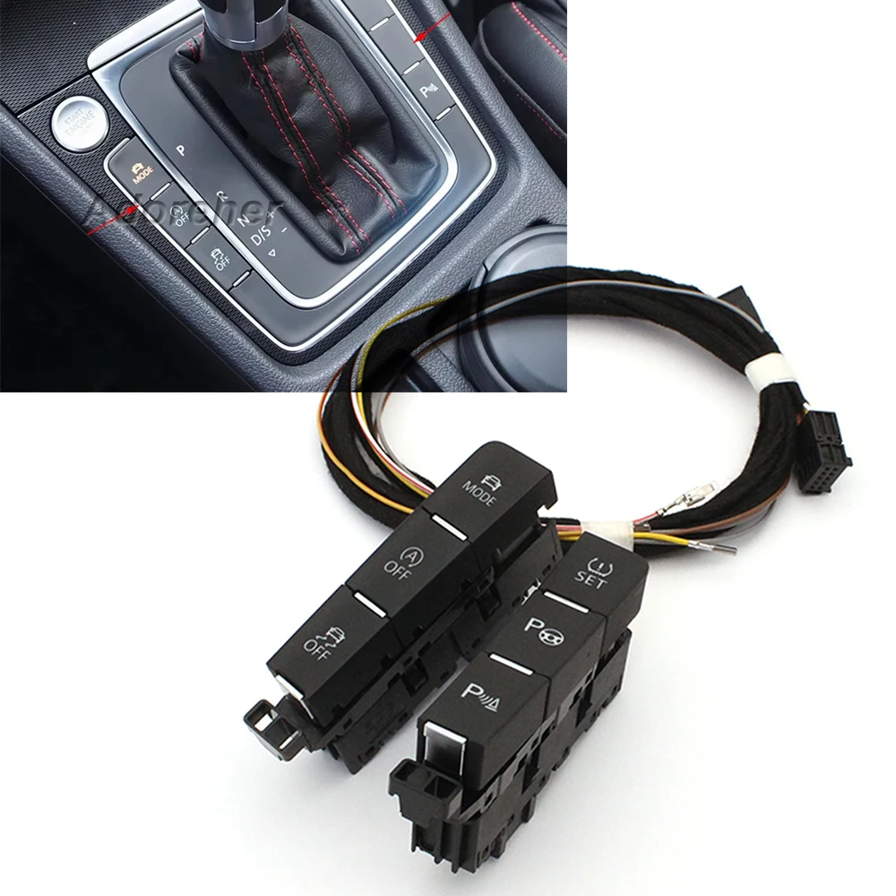 

Car ESP OFF Button Start Stop Mode Driving Pattern OPS Parking Assist Model Switch For VW Golf 7 MK7