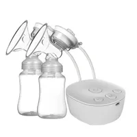 Double Electric Breast Pump USB Electric Breast Pump With Baby Milk Bottle Cold Heat Pad Free Powerful Breast Pumps