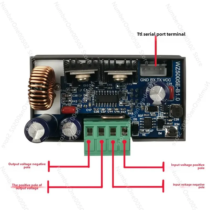 WZ5005E Adjustable Numerical Control DC Power Supply LCD Voltage Ammeter Step-down Module 50V5A