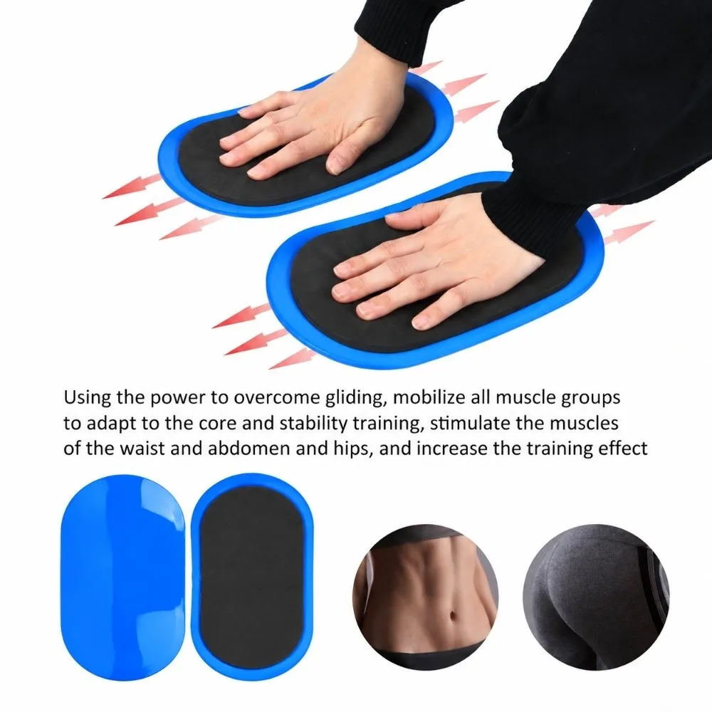 2PCS Lightweight Gliding Discs Big Contacting Area Full Body Coordination Exercise Discs Hands Feet Exercise Leg Workout Sliders