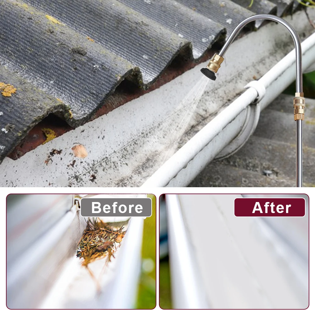 

10Pcs Water Gun Nozzle Extension Rods Set Pressure Washer Lance Extension Car Cleaning Rod Jet with 6 Adjustable Nozzles 4000PSI