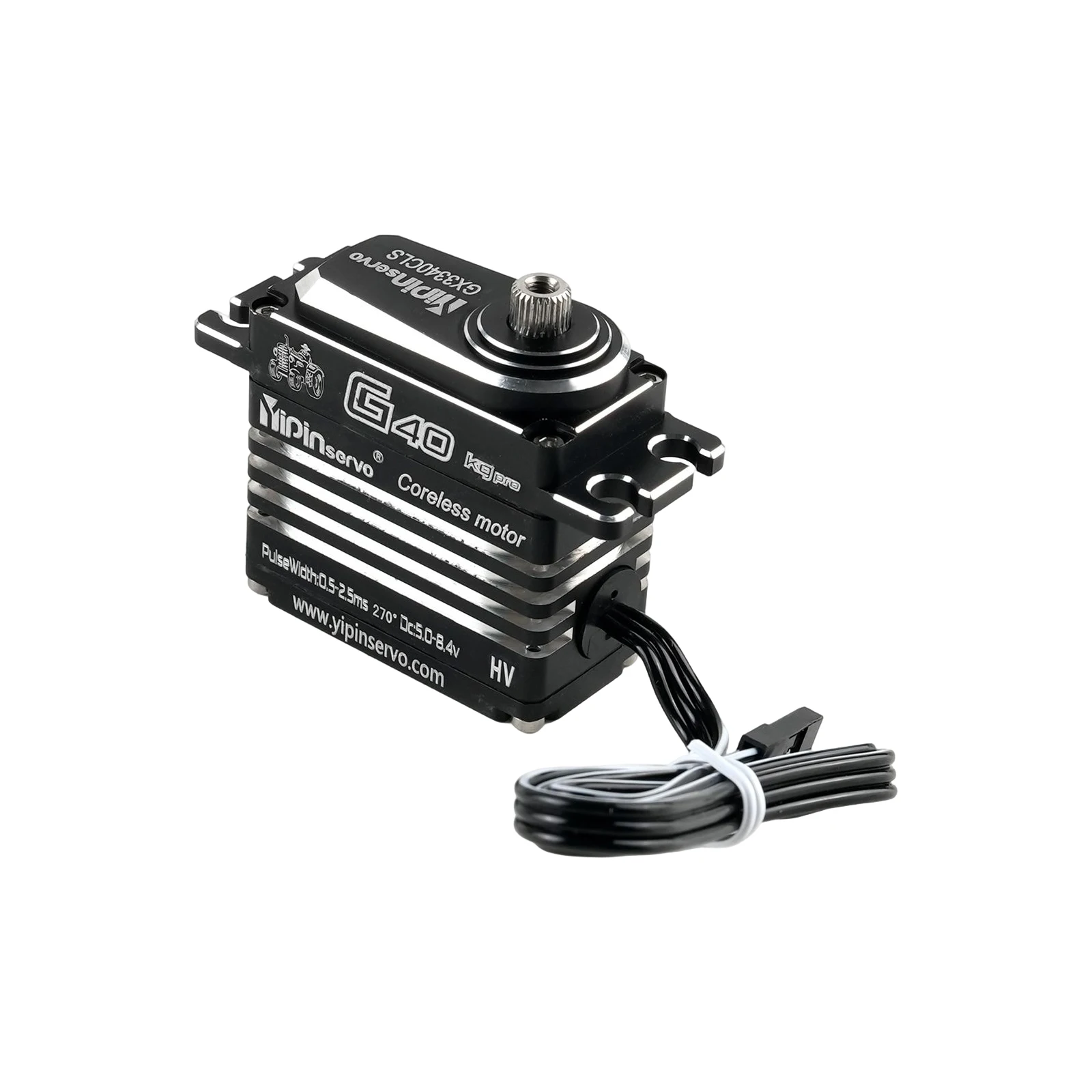 YIPIN 40KG Cyfrowe Serwo Duży Moment Obrotowy CNC Aluminiowa Obudowa Pełny Metal Bezrdzeniowy Wodoodporny do Samochodów RC 1/8 1/10 Xmaxx Crawler Robot