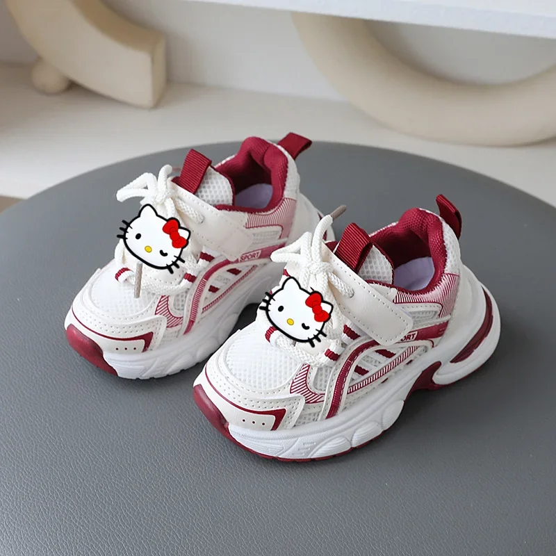 

Sanrio Summer New Mesh Breathable Girls Sneakers hello kitty children Casual Shoes Fashion Boys sports Running Shoes