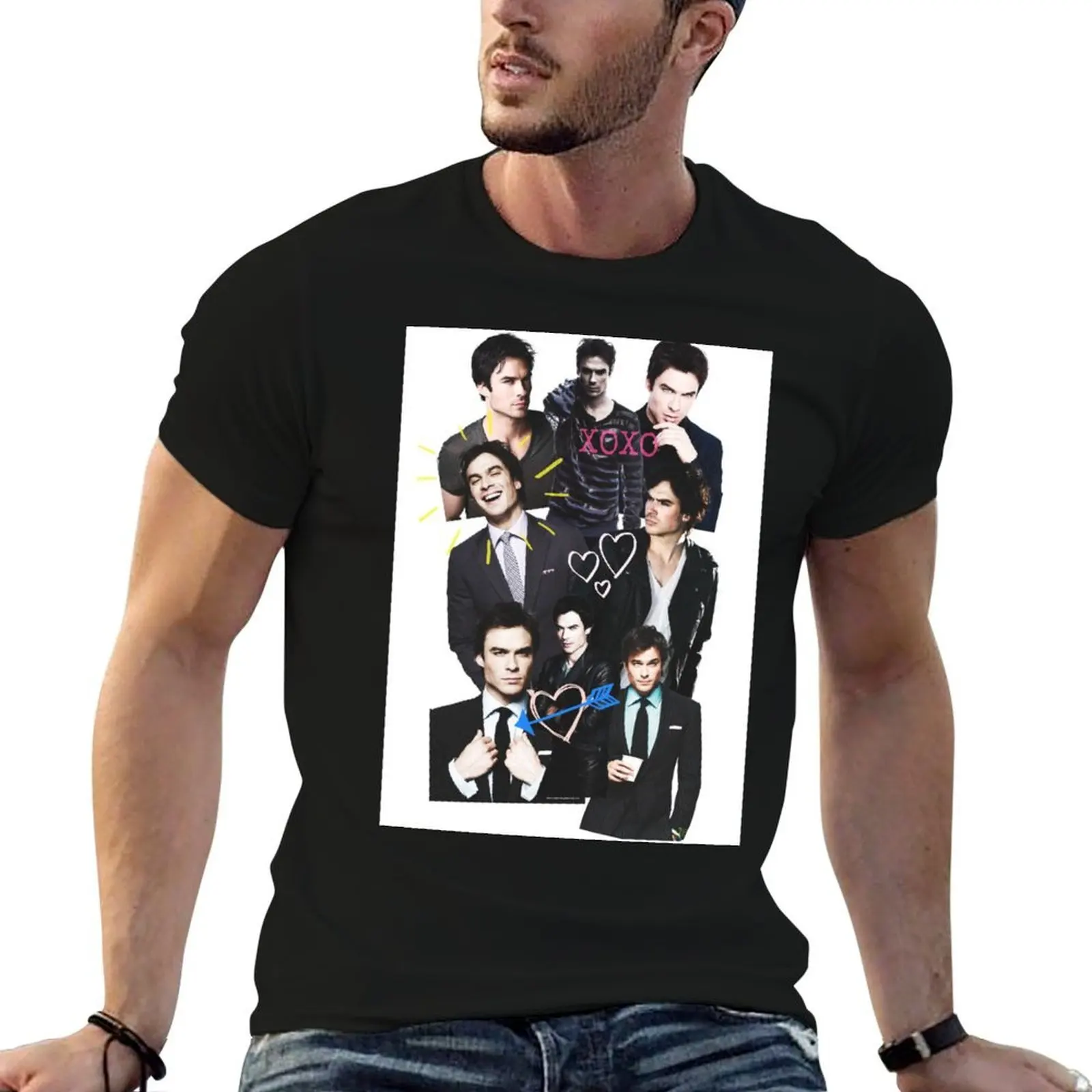 

Ian Somerhalder T-Shirt men t shirt cotton 100% t shirt man casual t shirt man designer T-Shirt