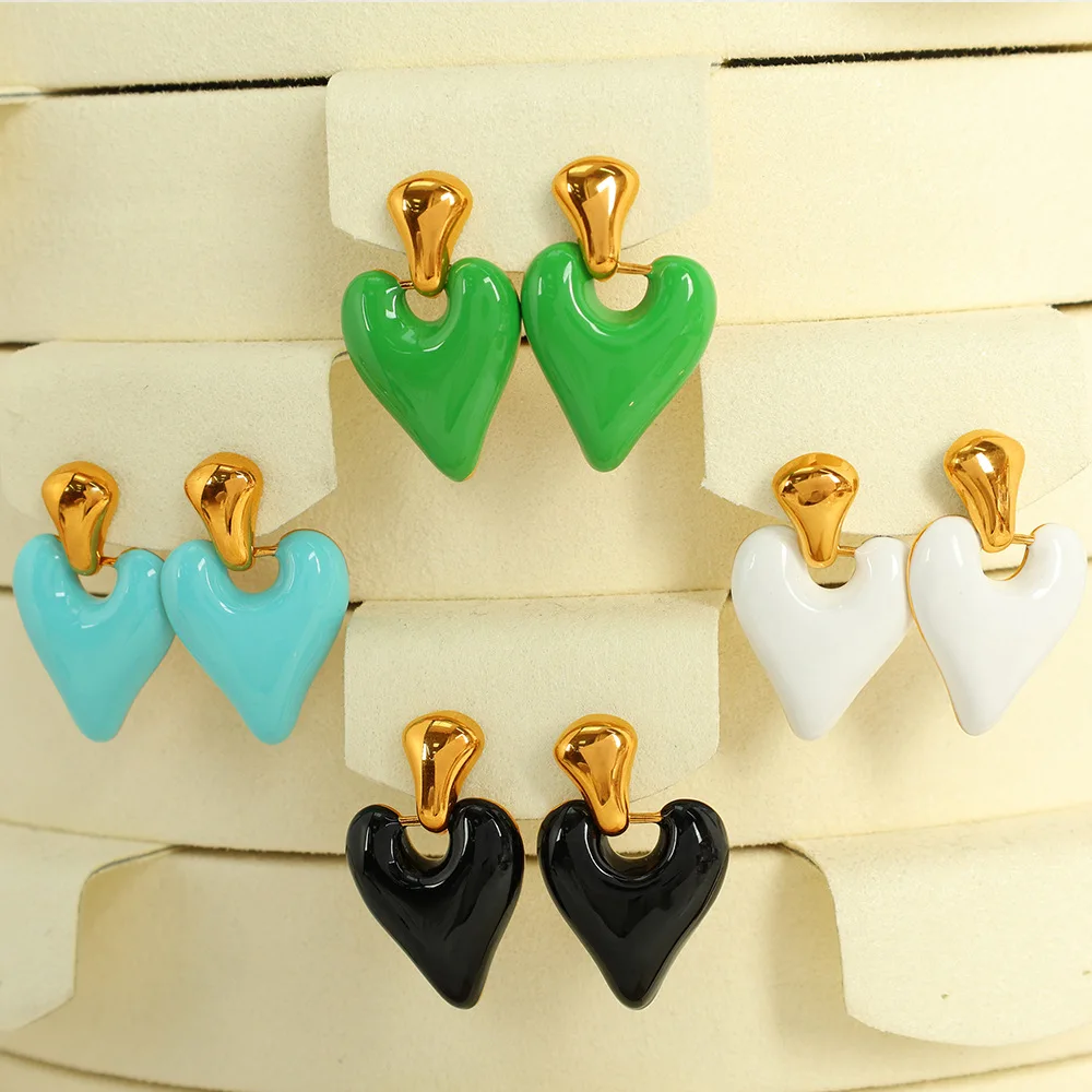 Винтажные женские серьги INS капельная Глазурь Любовь Сердце капли новые модные нишевые дизайнерские Роскошные темпераментные простые и милые романтические
