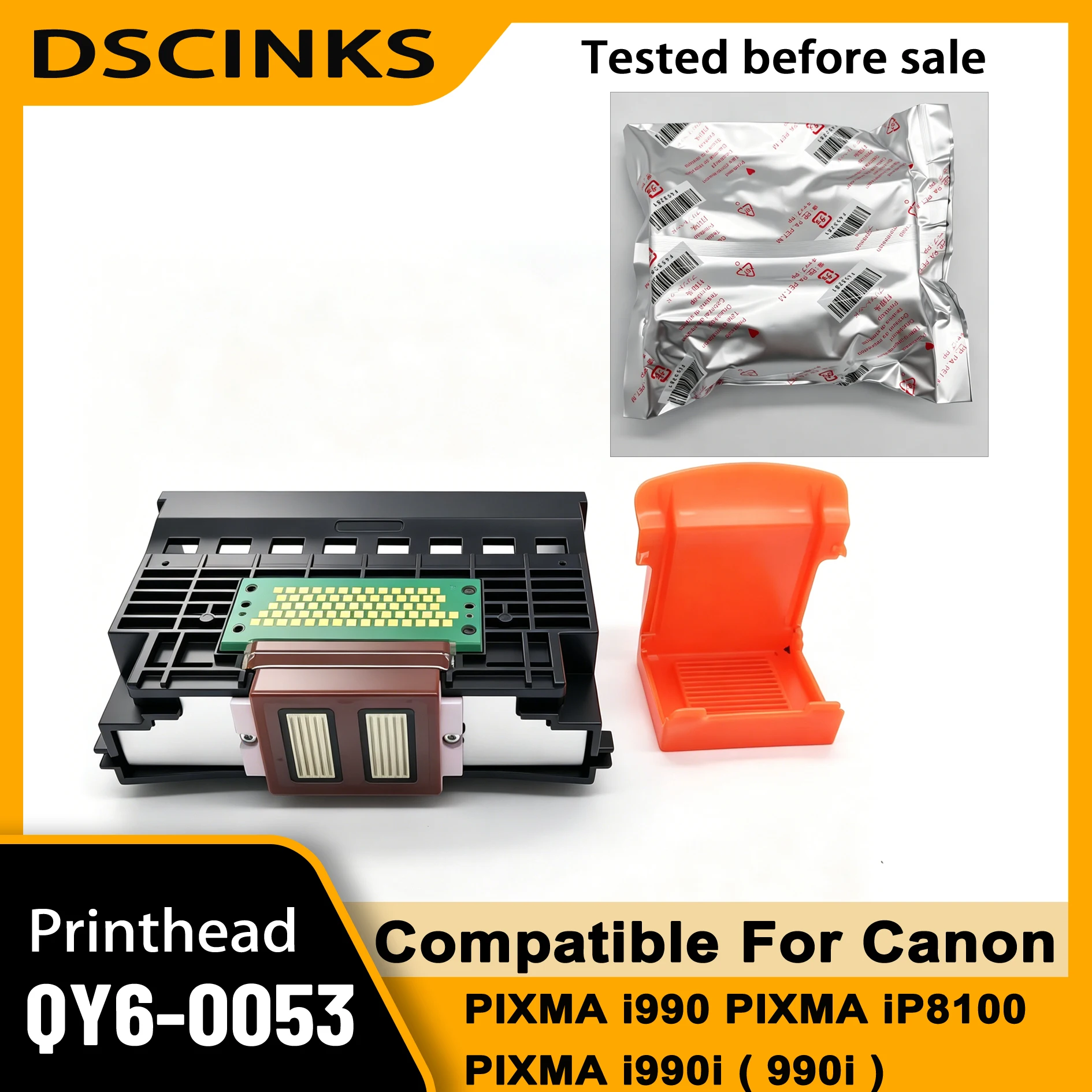 Refurbished QY6-0053 printhead for Canon PIXMA iP8100 Printer for Canon PIXUS 990i i990 printer qy6 0053 printhead
