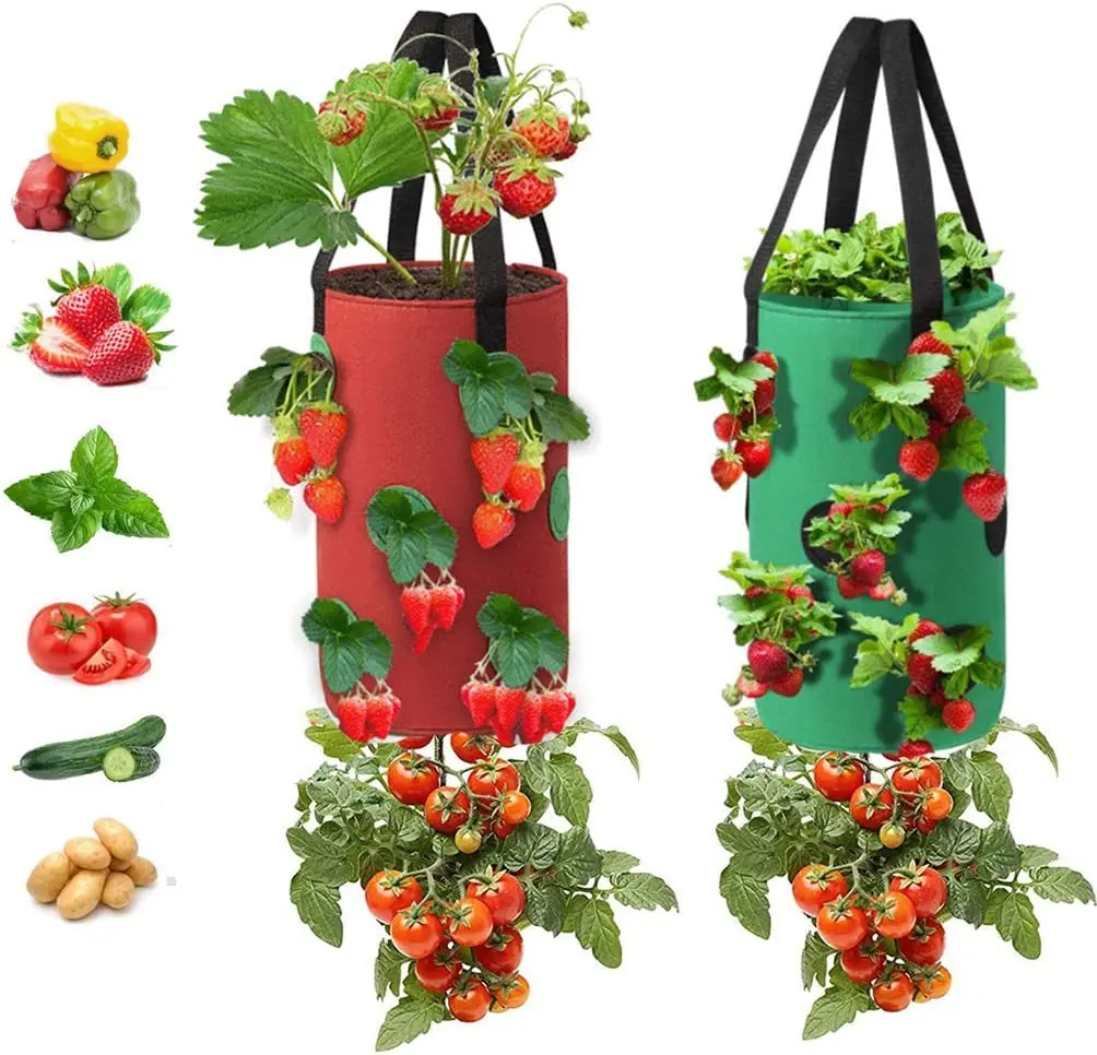 

12Holes Planter Grow Bags for Strawberry Potato Hanging Planting Pots Flower Pots And Planters Pots For Plants Garden Supplies