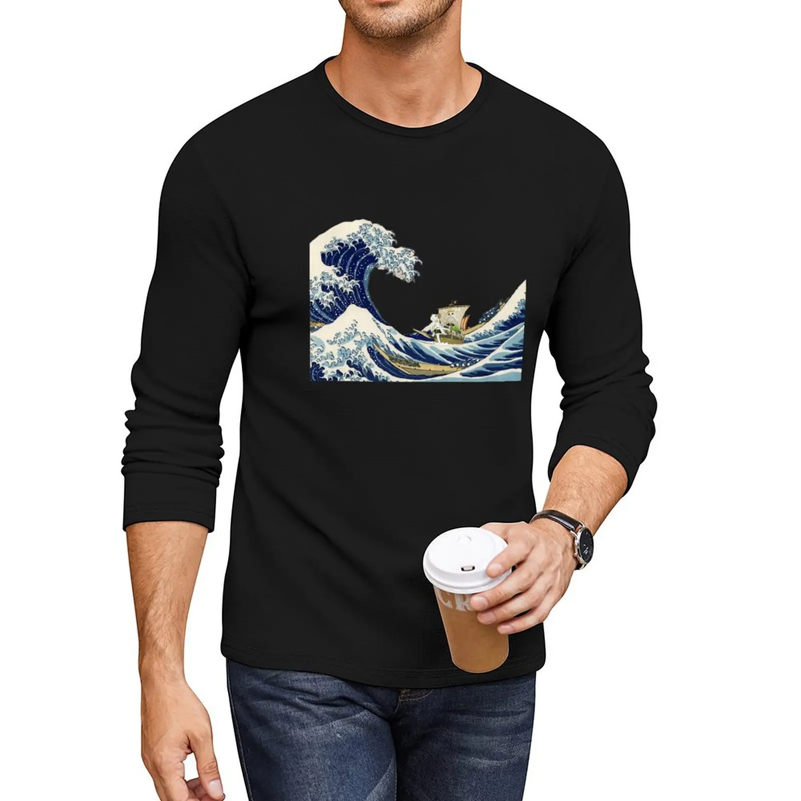 

Going Merry Wave Long T-Shirt sublime t shirt heavyweight t shirts Anime t-shirt custom t shirt Men's shirts