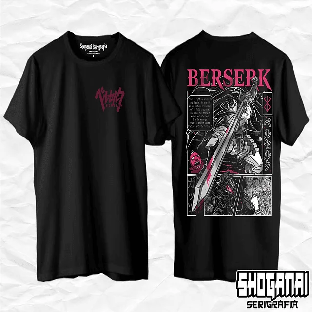 Berserk - Berserk Unisex Anime T-Shirt 100% Cotton Manga Tee