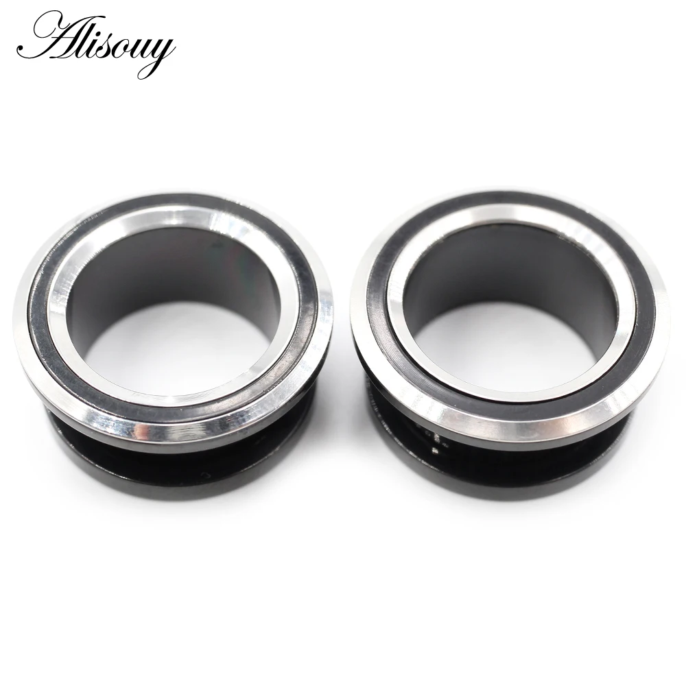 Alisouy 2 Stück 6-25mm Edelstahl Runde Ohrstöpsel zum Aufschrauben Tunnel Expander Stretchers Gauges Ohrringe Piercing Körperschmuck – Detail 16