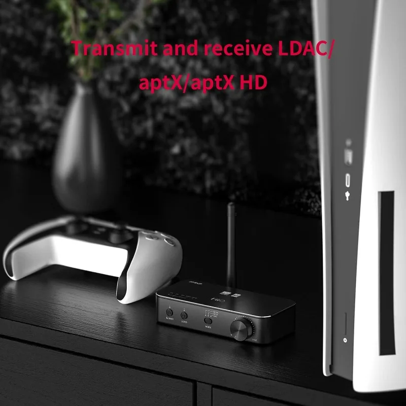 Ricevitore Bluetooth Trasmettitore portatile Stereo Wireless ad alta risoluzione aptX/LDAC DSD256 Ottico/Coassiale/Line-Out