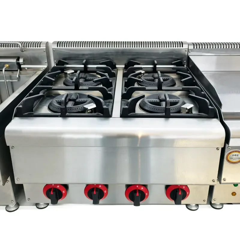 Hot Selling Commercial 4 Burner Gas Stove Portable Stainless Steel Glass Top Kitchen LPG Smart Gas Stove