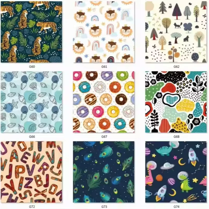 100X150 см ткань с принтом для детских подгузников, водонепроницаемая дышащая ламинированная ткань из ТПУ для сумки для хранения своими руками