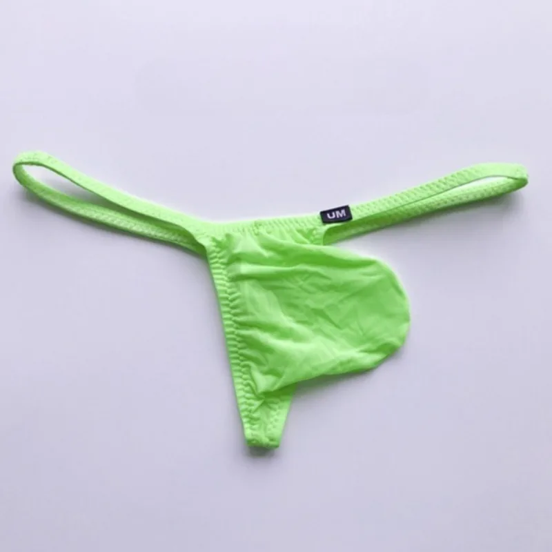 

Big Pouch Bag Sexy Thongs Men's Ice Silk Semi-Transparent Underwear Male Erotic Lingerie T-Panties Nightwear Мужские Стринги