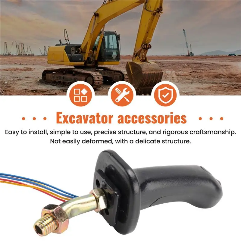 AB13-3 Buttons Excavator Joystick Assy Handle Gears For Daewoo Doosan DH DX150 215 225 300 370-9C