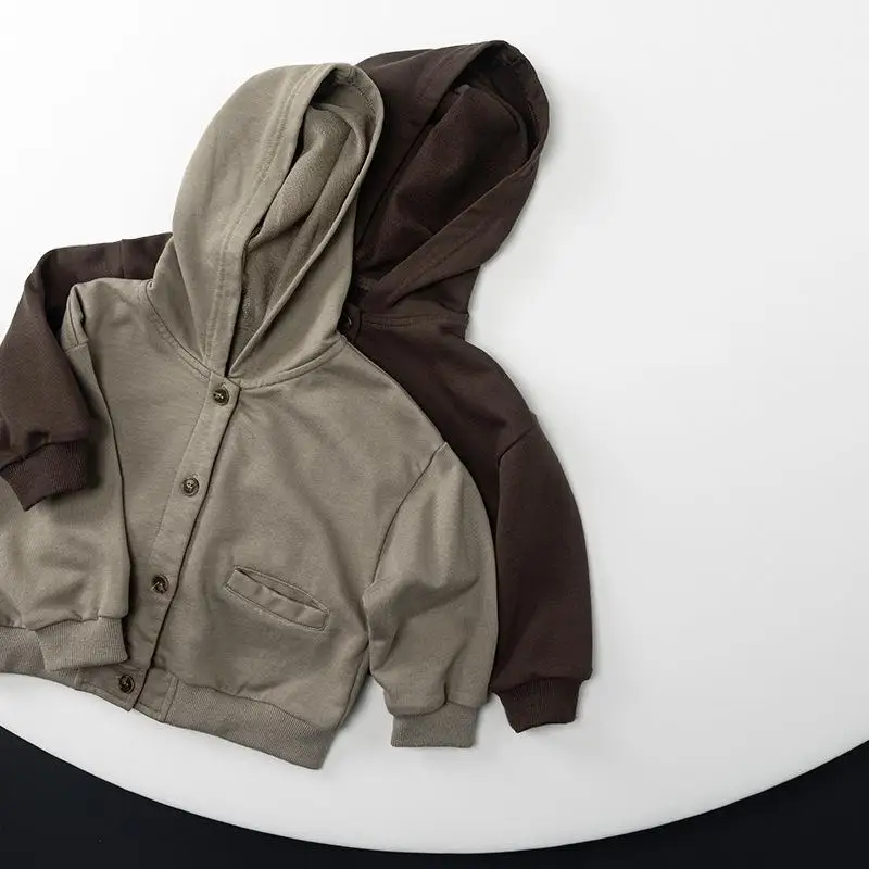 

2025 Autumn New Children Long Sleeve Casual Hooded Coat Kids Boys Cotton Jacket Baby Girl Hoodie Toddler Clothes