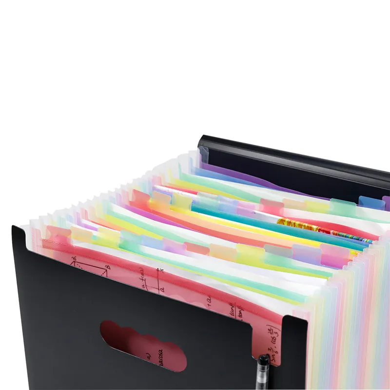 A4 24 Grids Student Office Folder With Lid Multi-Layer Storage Bag  Desk Organizer