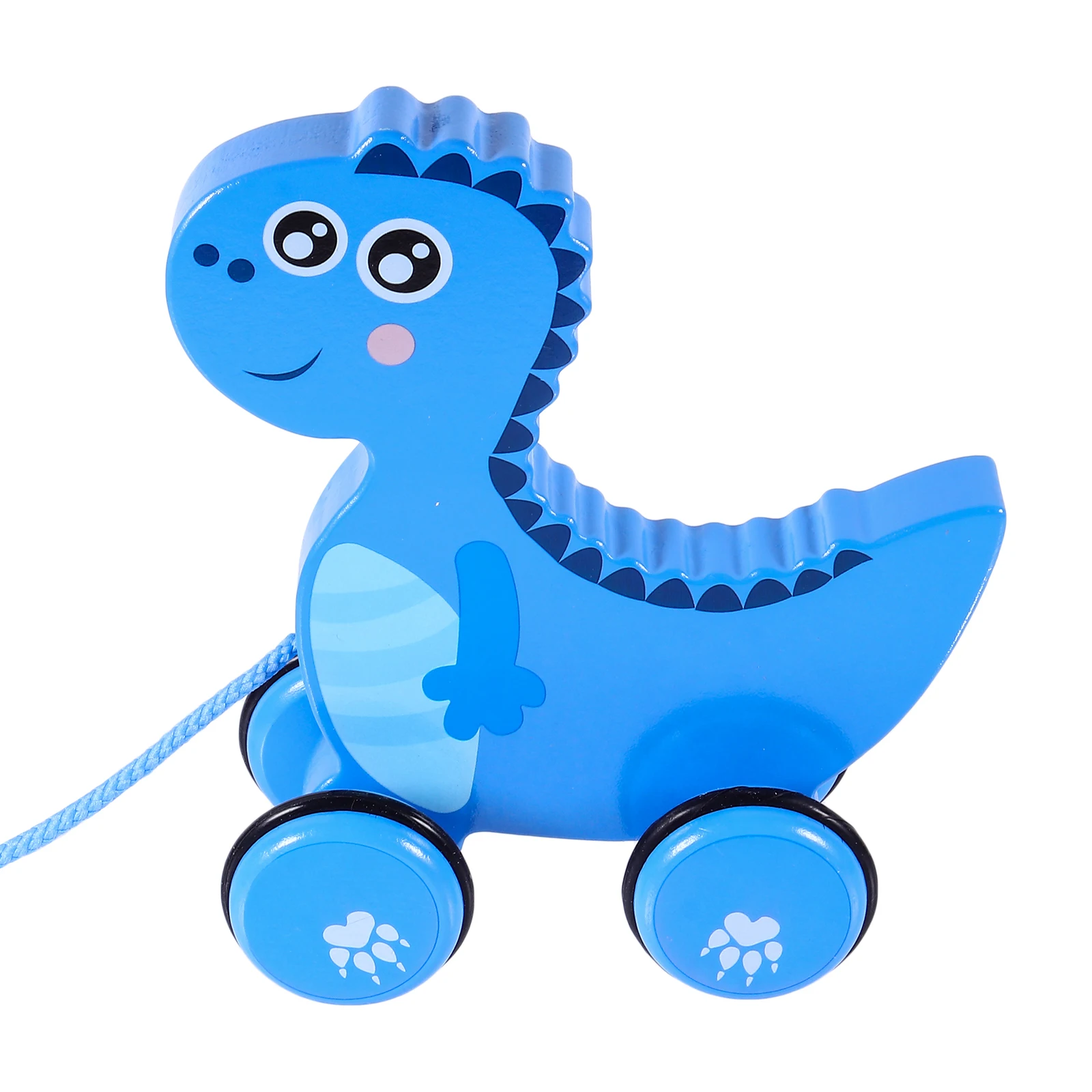 Dinosaur Tow Truck Wooden Toy Toddler Funny The Tractor Pull Along Dragging Walk Learning Pulling Gift