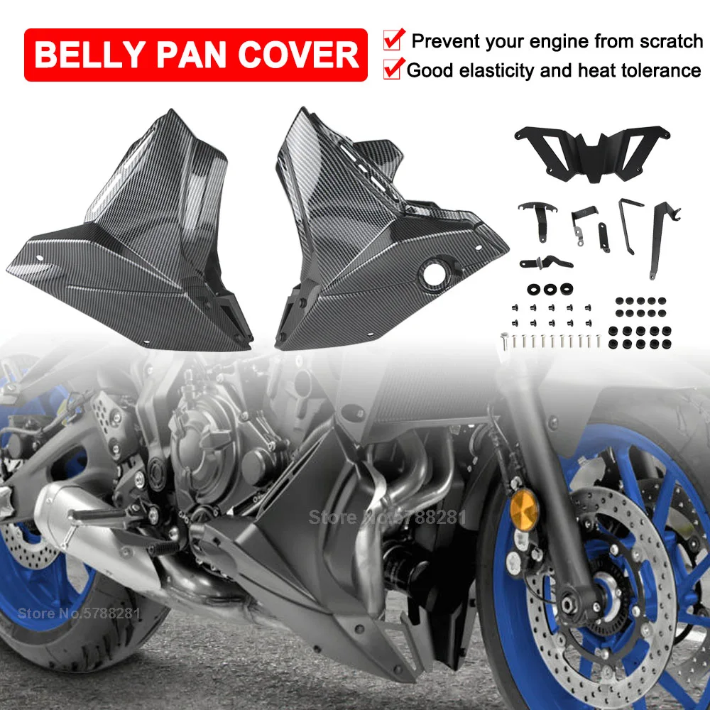 

For Yamaha MT07 FZ-07 2021 2022 2023 2024 Motorcycle Belly Pan Lower Fairing Chassis Engine Guard Exhaust Shield Protector Cover