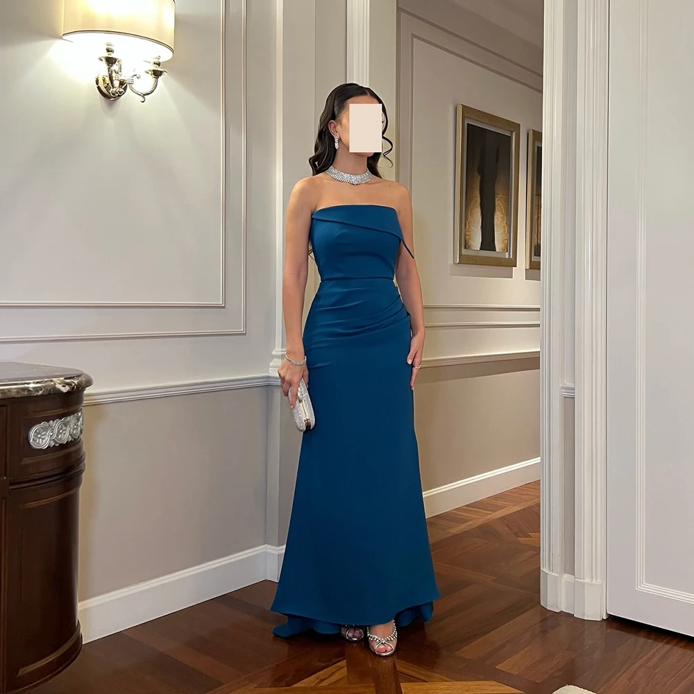 

Msikoods Вечерние платья русалки 2025 Элегантное плиссированное длинное вечернее свадебное платье для гостей Платье для выпускного вечера Женское праздничное платье по индивидуальному заказу